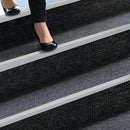 Anodised Aluminium Non-Slip Ribbed Stair Nosing Edge Trim 35mm x 35mm Durable, Easy to Install, Ideal for Carpeted Steps 0.9m & 2.7m Lengths