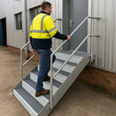 Standard Duty Anti-Slip GRP Stair Treads – 10-Year Guarantee | Fire Resistant, Lightweight, Easy Install | Non-Slip Fibreglass Stair Covers