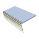 Rake Back Aluminium Stair Nosing 2.75m Slip-Resistant Inserts Ideal for Vinyl, Lino & Lightweight Carpets Riser 25mm, Tread 46mm