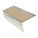 Rake Back Aluminium Stair Nosing 3.22m, 70mm Tread, Slip-Resistant Inserts, Custom Finishes, Durable Profile for Vinyl, Wood, and Carpet Floors