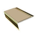 Rake Back Single Channel Aluminium Stair Nosing, 2.75m Ramp Back Profile, Slip-Resistant PVC Inserts for Vinyl, Lino & Wood Flooring Safety