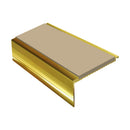 Heavy Duty Square Aluminium Stair Nosing with Single Insert, 2.75m Length, 32mm Riser, Slip-Resistant for Medium Carpets & Smooth Flooring