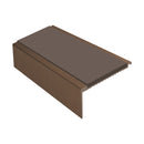 Heavy Duty Square Aluminium Stair Nosing with Single Insert, 2.75m Length, 32mm Riser, Slip-Resistant for Medium Carpets & Smooth Flooring