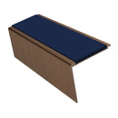 Rake Back Aluminium Stair Nosing 3.22m | Heavy-Duty Single Channel 62mm Tread Slip-Resistant Inserts Ideal for Carpets & Smooth Flooring