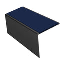 Square Aluminium Stair Nosing 2.75m, 56mm Tread Slip-Resistant Inserts Custom Finishes for Vinyl, Lino & Lightweight Carpets