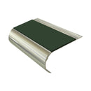 Bullnose Single Channel Aluminium Stair Nosing with Ramp Back Slip-Resistant PVC Inserts 70mm Tread 2.75m Length Compatible with Vinyl & Wood