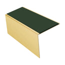 Square Aluminium Stair Nosing 2.75m, 56mm Tread Slip-Resistant Inserts Custom Finishes for Vinyl, Lino & Lightweight Carpets