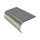 Premium Bullnose Aluminium Stair Nosing - Single Channel Insert - 2.75m - Slip-Resistant PVC, Durable, Stylish for Vinyl & Carpet Flooring