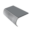 Premium Bullnose Aluminium Stair Nosing - Single Channel Insert - 2.75m - Slip-Resistant PVC, Durable, Stylish for Vinyl & Carpet Flooring