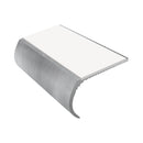 Premium Bullnose Aluminium Stair Nosing - Single Channel Insert - 2.75m - Slip-Resistant PVC, Durable, Stylish for Vinyl & Carpet Flooring