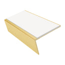 Rake Back Aluminium Stair Nosing 2.75m Slip-Resistant Inserts Ideal for Vinyl, Lino & Lightweight Carpets Riser 25mm, Tread 46mm