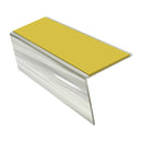 Rake Back Aluminium Stair Nosing 2.44m Single Channel Profile 56mm Tread Slip-Resistant PVC Inserts Custom Finishes for Vinyl & Carpets