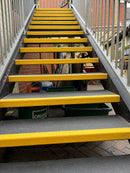 Fine Grit Anti-Slip GRP Stair Treads, Durable & Lightweight, 10-Year Guarantee, Fire Resistant, Ideal for Pedestrian Traffic, Easy Installation