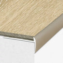 Tan Aluminium Stair Nosing For 44mm x 20.5mm Luxury Click Vinyl Flooring