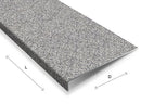 Dark Gray Anti-Slip GRP Stair Tread Covers