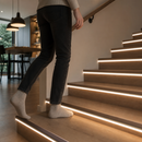 Aluminium Anti Slip Stair Nosing 76.5mm x 26mm, Light Down for Safety on Stairs
