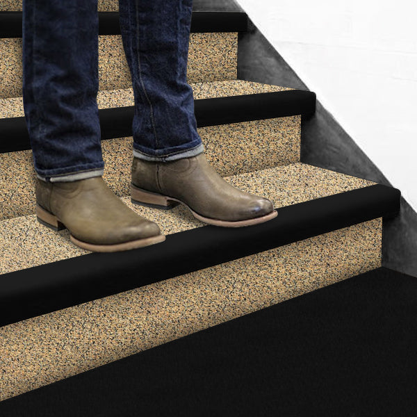 Extra Deep GRP Stair Treads With Black Nosing For Slippery Stairs