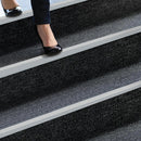 Anodised aluminium non-slip ribbed stair nosing edge trim 35mm x 35mm for carpeted steps safety