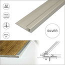 LVT U-edging profile in silver anodised aluminium finish - 0.9m and 2.7m lengths