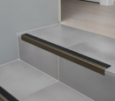 Olive anodised aluminium stair nosing 1200mm on natural stone stairs
