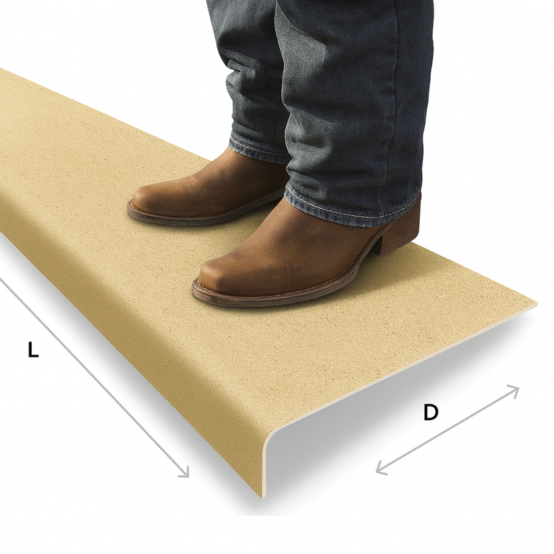 Standard Duty Anti-Slip GRP Stair Treads – 10-Year Guarantee | Fire Resistant, Lightweight, Easy Install | Non-Slip Fibreglass Stair Covers
