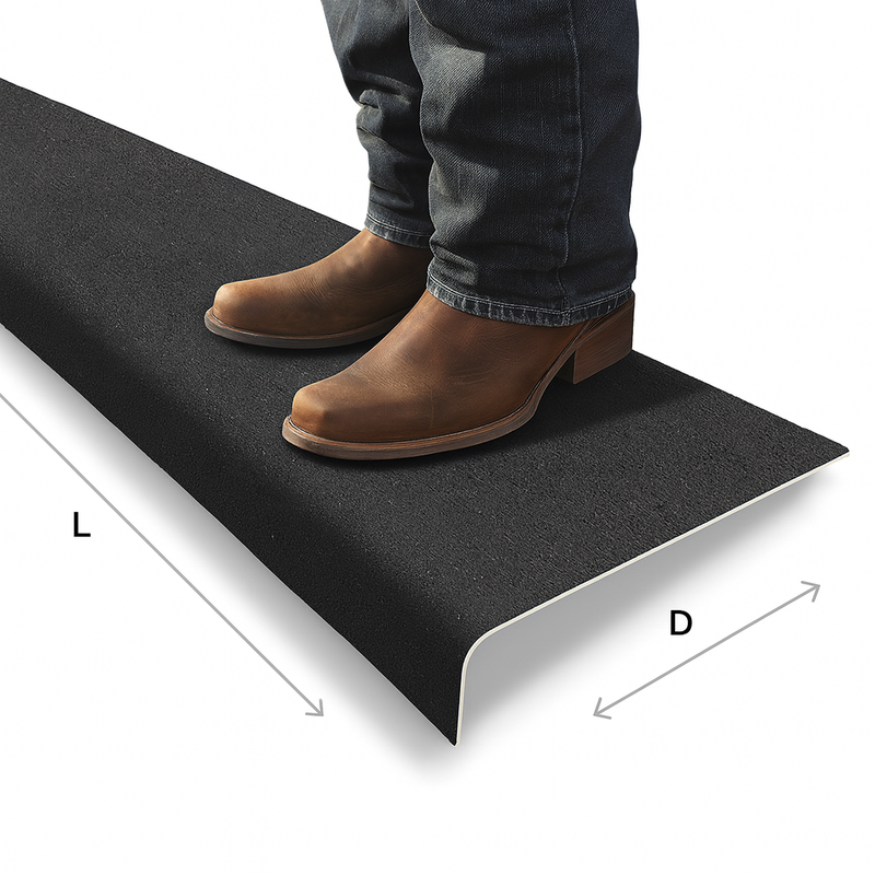 Standard Duty Anti-Slip GRP Stair Treads – 10-Year Guarantee | Fire Resistant, Lightweight, Easy Install | Non-Slip Fibreglass Stair Covers