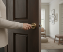 Premium Round Rose Privacy Lever Door Handle Set with Matt Bronze Finish for Elegant Home Interiors