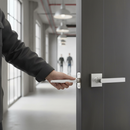 Premium Slim Lever Door Handle Set - Modern Matt White Finish for Contemporary Interiors