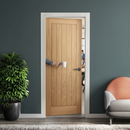 Premium Unfinished Internal Cottage FD30 Fire Door - Classic White Oak, 30-Minute Fire Resistance, Solid Core Construction