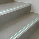 Aluminium Stair Nosing 62x32mm Square Edge, 5mm Gauge, Cut to Size 700-3200mm — Insert Colour: Jade Castellated