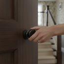 Premium Victorian Louvre Door Knob 38mm - Matt Black Finish with Matching Fixings