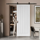 Premium White Moulded Internal Sliding Door with Top Mounted Mechanism for Modern Interiors