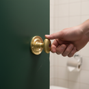 Premium Solid Brass WC Turn and Release Knob with Satin Finish for Traditional Doors