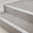 Aluminium Stair Nosing 62x32mm Square Edge, 5mm Gauge, Cut to Size 700-3200mm — Insert Colour: Polished Aluminium