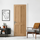 Premium Unfinished Victorian 4 Panel Flat Made-to-Measure Interior Door - Custom Sizes for Perfect Fit
