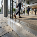 Brushed steel nickel aluminium door threshold strip 40x12mm for indoor and outdoor use