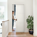 Premium White Primed Internal 3 Panel Framed Pocket Door Set for Timeless Elegance and Space Optimization