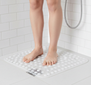 Premium Anti-Slip Quadrant Shower Mat - Anti-Bacterial Rubber Suction Mat 54x54CM for Safety and Comfort
