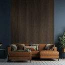 Premium Walnut Acoustic Slat Wall Panelling with Noise-Reducing Felt Backing for Enhanced Sound Absorption and Aesthetic Elegance