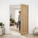 Premium Unfinished Internal Oak 1930's DX 4 Panel Pair Door Set - Classic Design with Customizable Finish