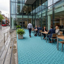 8mm thick UK-made carpet underlay padding for light domestic use, showing textured foam surface