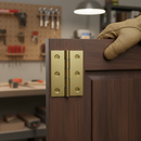 Premium Washered Butt Hinges 76mm with Satin Brass Finish for Interior Doors - High-Quality Professional Grade for Industrial and Commercial Applic...