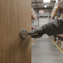 Premium Designer Round Lever Door Handle with Polished Chrome Finish and Eco-Friendly Coating