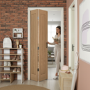 Premium Unfinished Internal Oak Bi-fold Door with 5 Panels and Solid Engineered Core