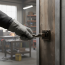 Professional Square Lever Door Handle in Black Nickel Finish - Modern Style for Contemporary Interiors