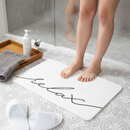Premium Non-Slip Bath Mat in White Stone - Eco-Friendly and Fun Bathroom Decor with Anti-Mould Properties
