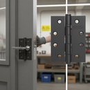 Professional 102mm (4") Fire Rated Ball Bearing Hinge Pair - Heavy Duty Zinc Alloy Construction in Matt Black Finish