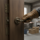 Premium Round Rose Lever Fire Rated Handle Set with Antique Bronze Finish, CE13 Certified for Safety and Security