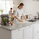 Premium Rounded Edge Laminate Worktop 3000mm x 600mm x 28mm - Elegant Granite Effect for Stylish Kitchens