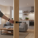 Premium Unfinished Internal Oak Door with Clear Glass Pane - Stylish Design for Modern Interiors